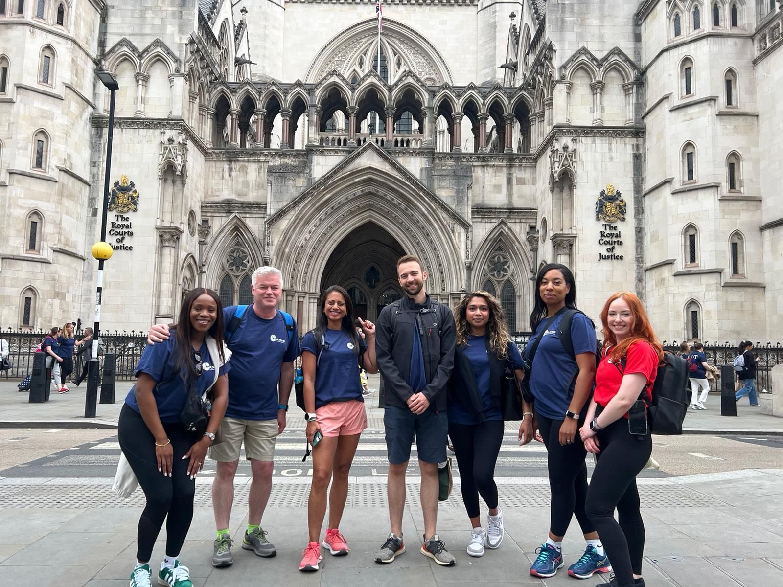 Legal team completing the London legal walk