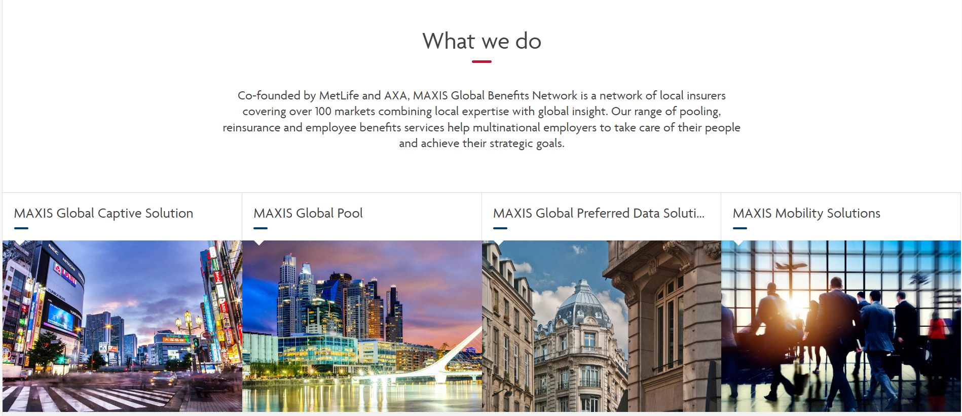 MAXIS website home page