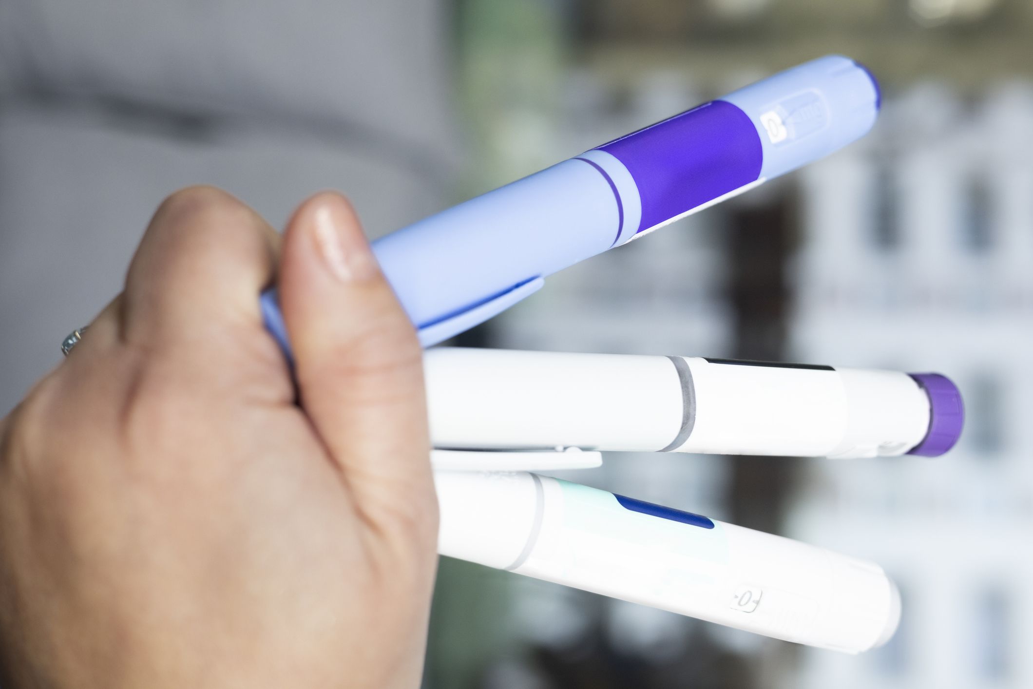 Image shows GLP-1 injection pens